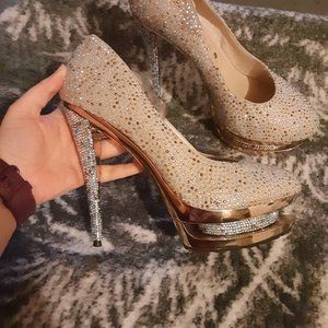 Gianmarco Lorenzi Swarovski Crystal Heels Size 40